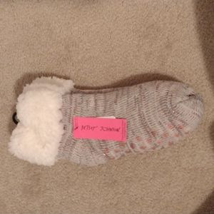 Betsey Johnson Faux Sherpa Lined Lounge Socks